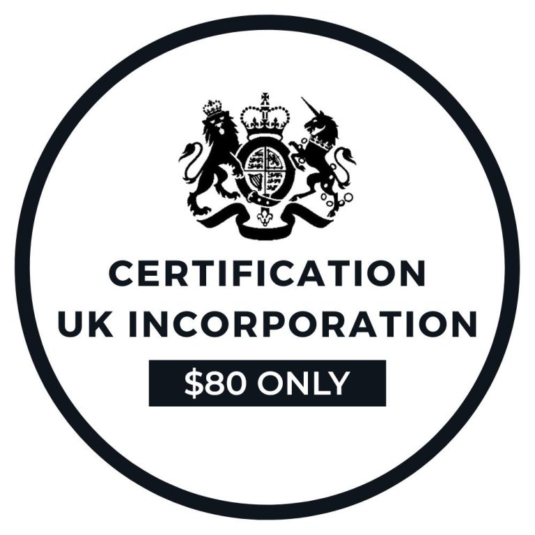 Certification UK incorporation